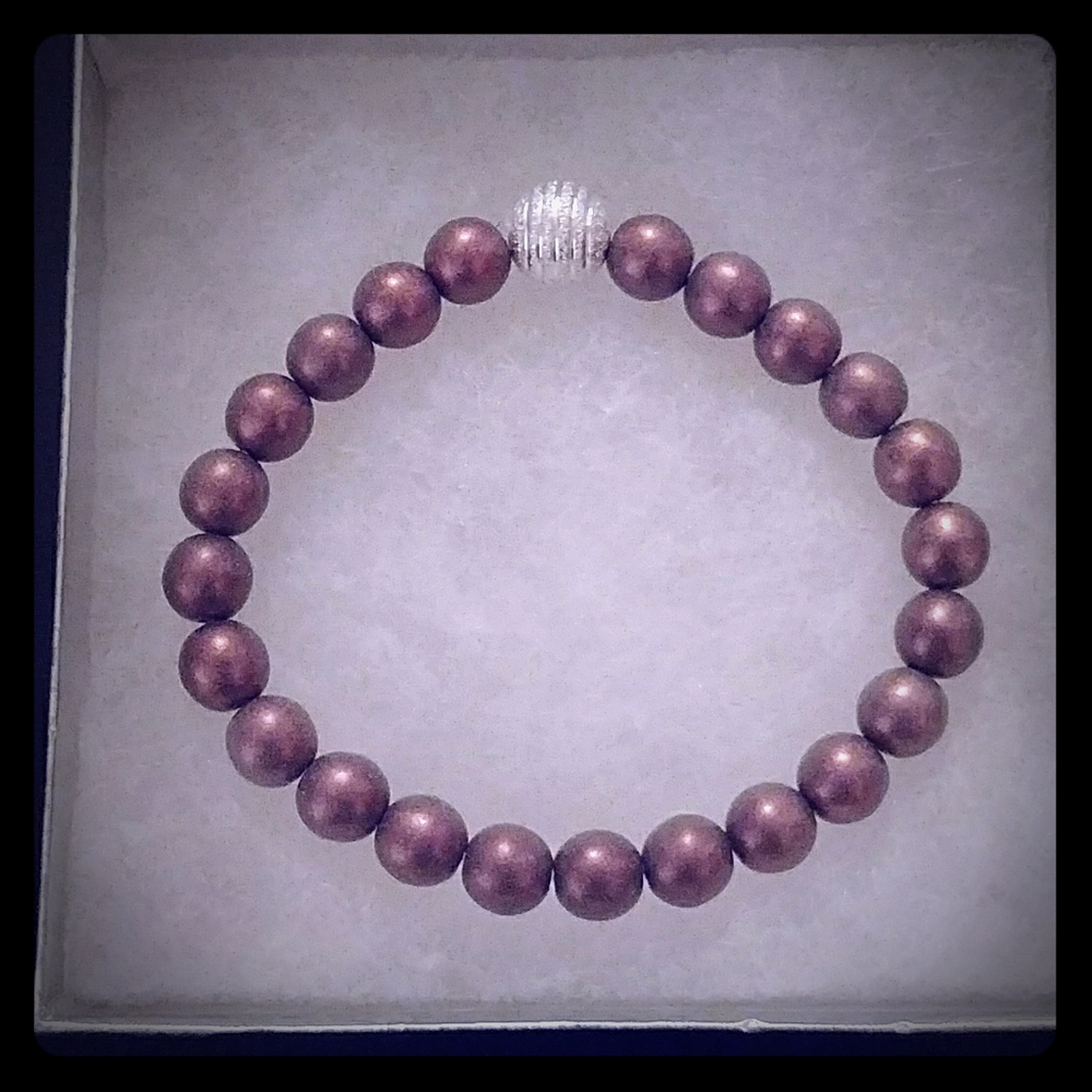 🔥CLEARANCE! Plum Suede Pearl Bracelet